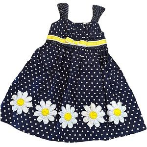 Blueberi Boulevard Polka Dot Daisy Dress Size 6